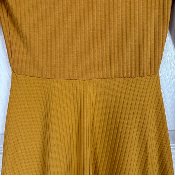 Forever21 Long Sleeve Knit Mustard Yellow Dress - Picture 11 of 15
